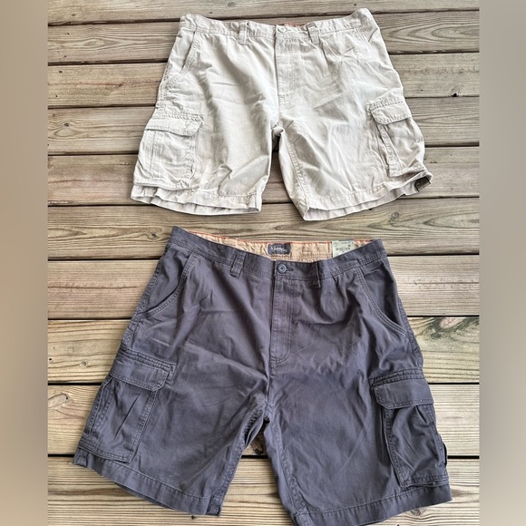 St. John's Bay Cargo Shorts Gray and Tan size 42 - Picture 1 of 9